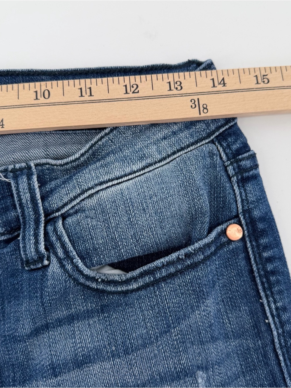 Judy Blue Sienna Distressed Raw Hem Skinny Jeans, Women's Size 9/29 - Picture 7 of 9